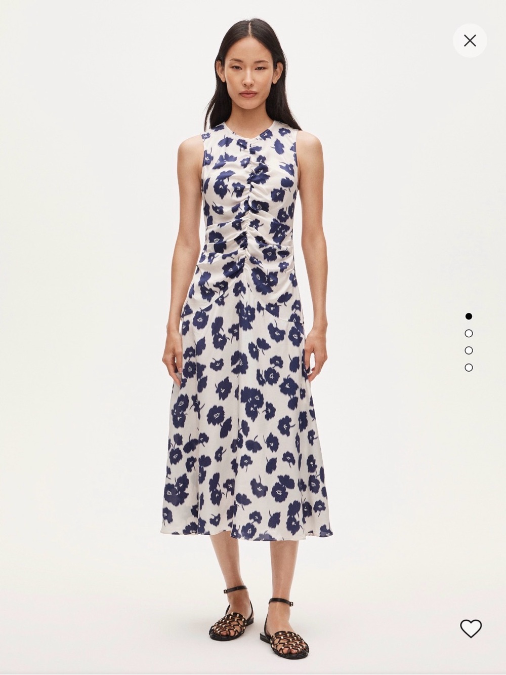 Veranda Midi Dress in Blue Floral